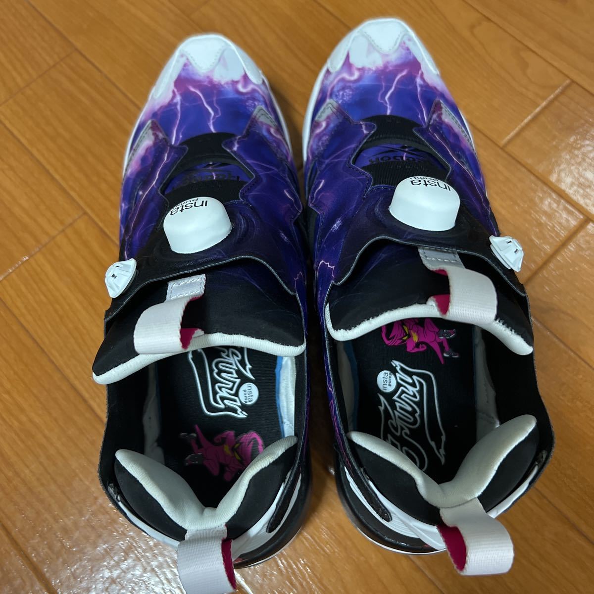 Reebok INSTAPUMP FURY OG NM ブラック/ホワイト/プラウドピンク 20FW-I 送料無料_画像2