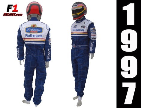 海外 高品質　送料込み　デイモン・ヒル Damon Hill 1997 レーシングスーツ　サイズ各種 レプリカ カスタム対応