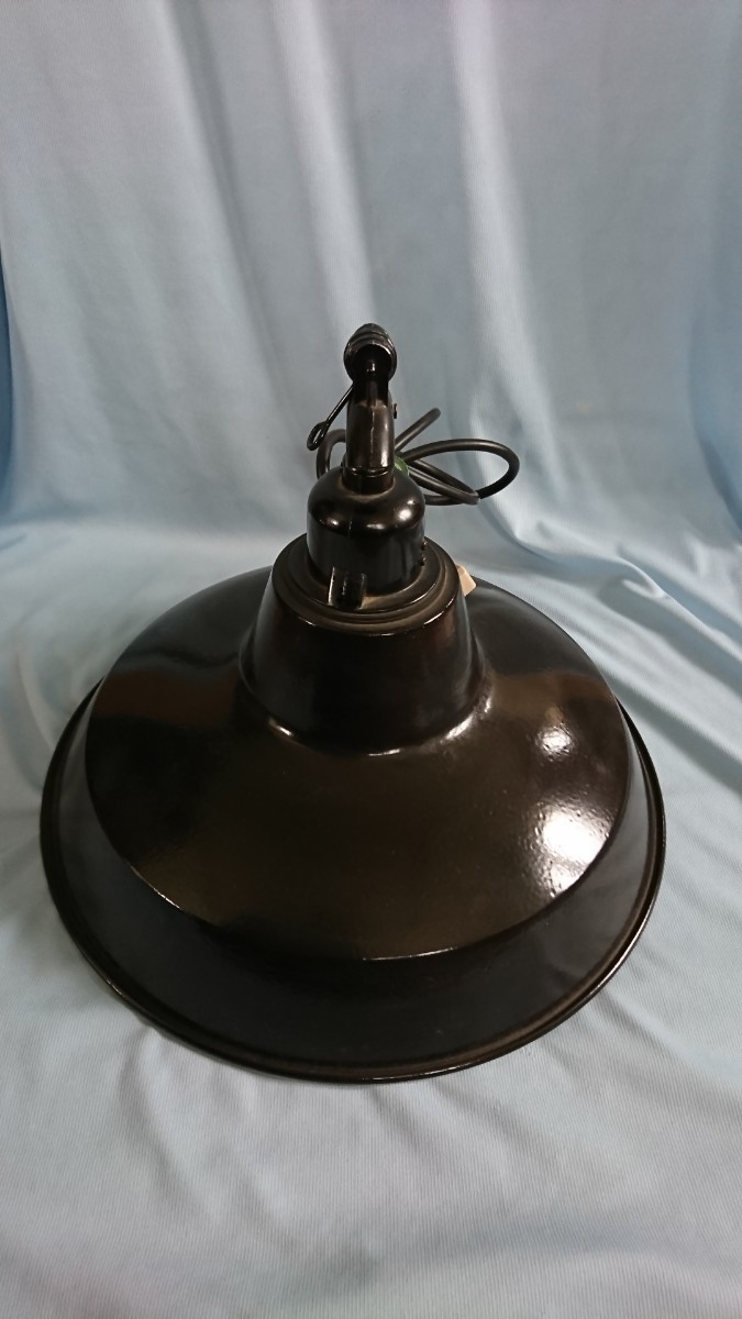  enamelled? hanging lowering lamp shade retro lighting equipment made of metal 