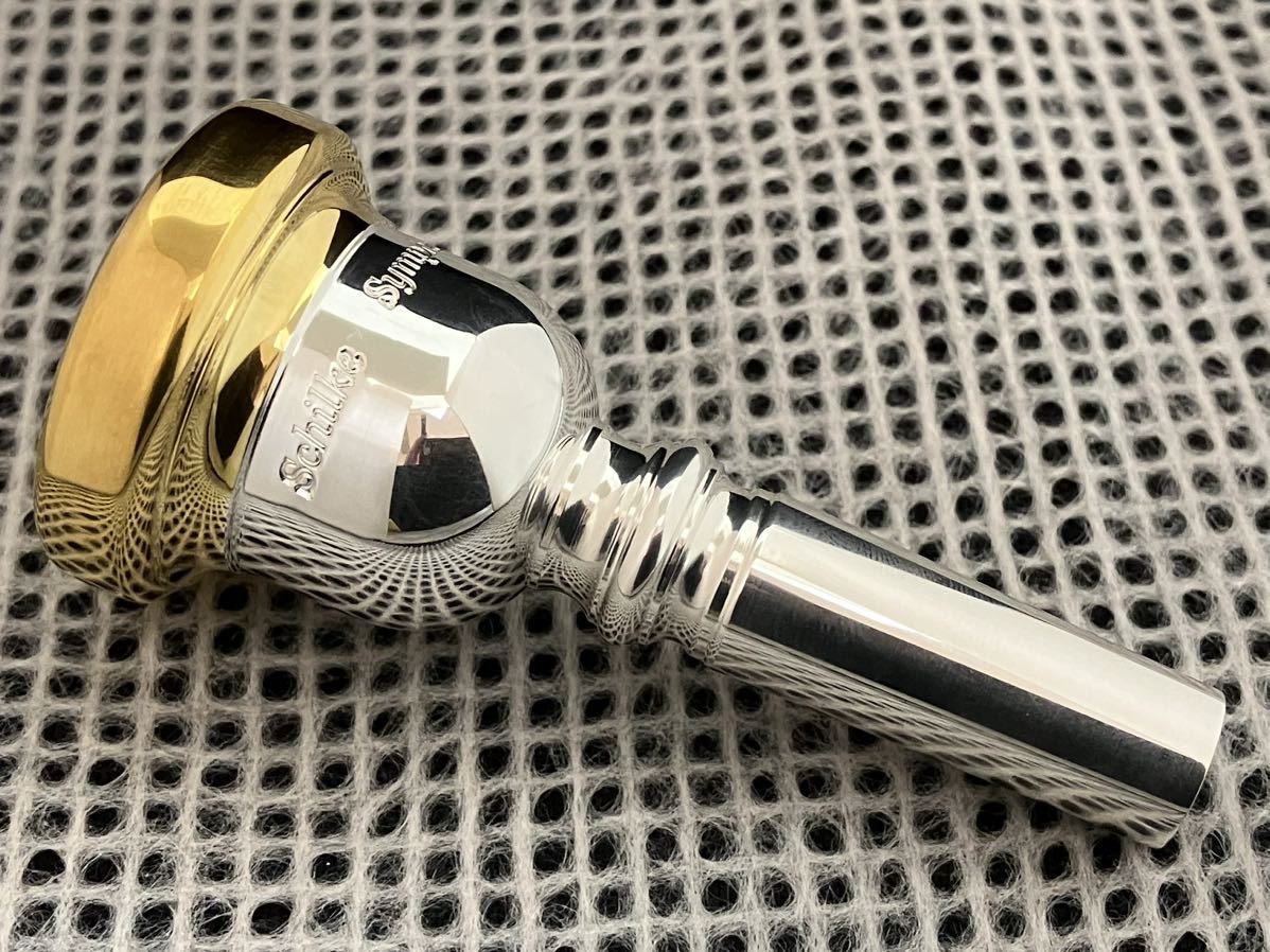 トロンボーンマウスピース シルキーシンフォニー D5・1 ☆Schilke Symphony D5.1太管 トロンボーン マウスピース 金メッキ☆