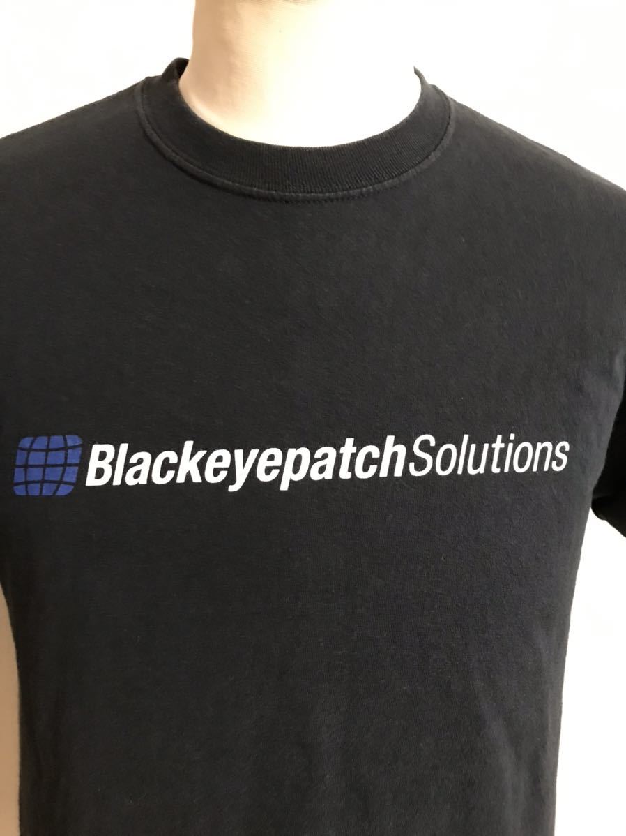 BLACK EYE PATCH ブラックアイパッチ Tシャツ M ブラック Solutions 架空企業ロゴ xpv_画像4