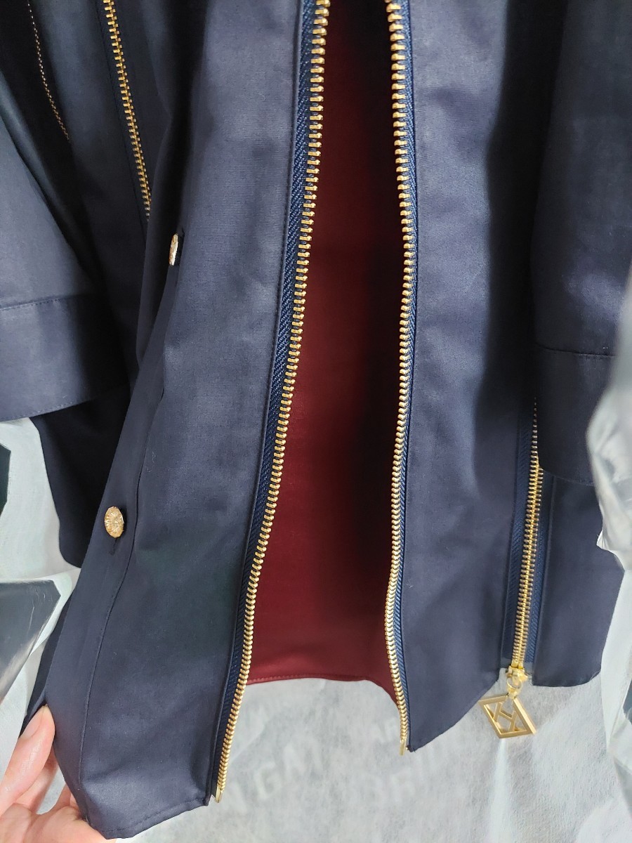 hazama 調律シャツ L ネイビー レッド | colegiosanjuanbautistasc.com