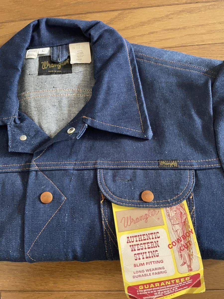 WRANGLER 126MJR DENIM JACKET DEADSTOCK サイズ42-44 Gジャン ヴィンテージ ラングラー デットストックの画像8