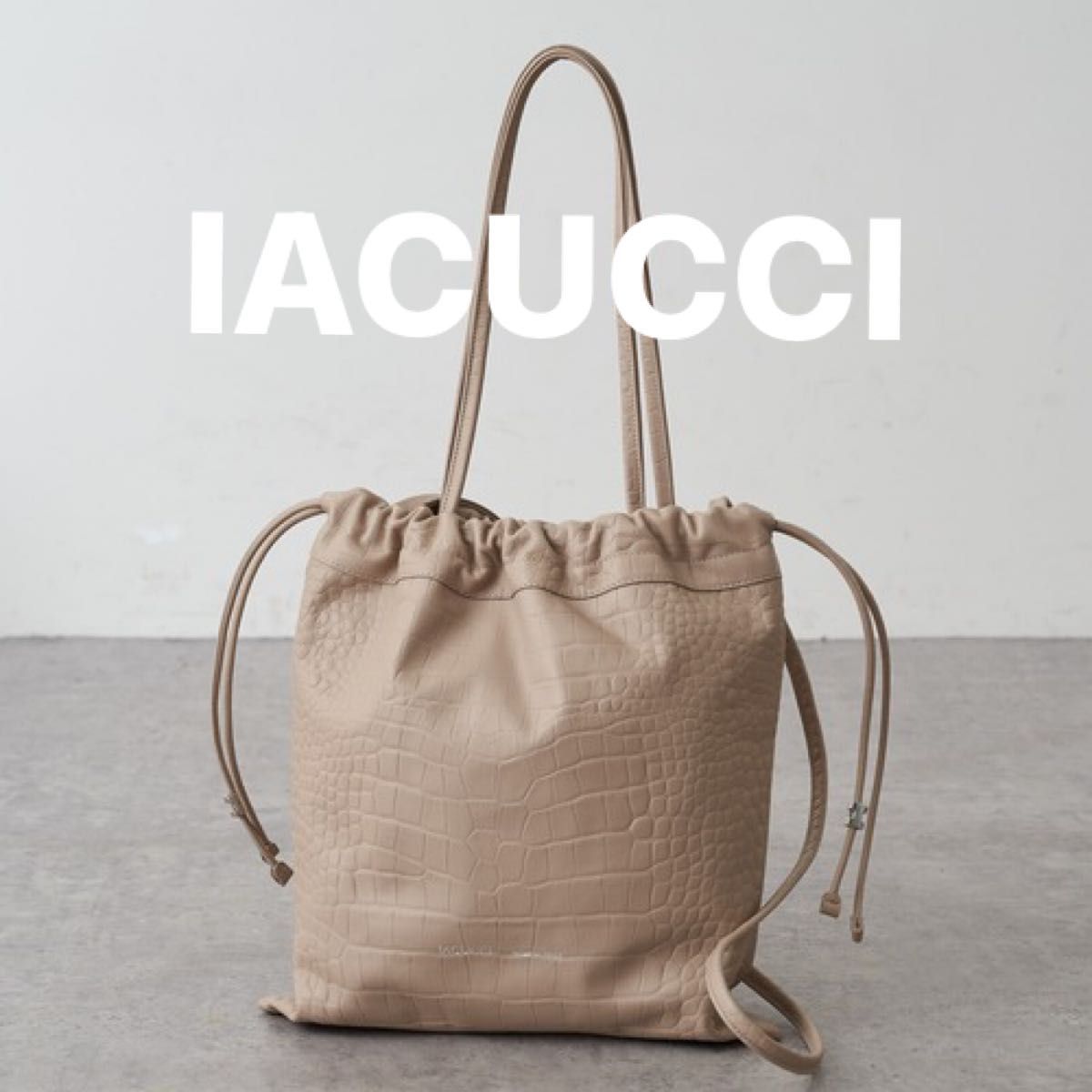 IACUCCI イアクッチ ドラ COCCO MORBIDO 本革 レザー 巾着 2wayバッグ