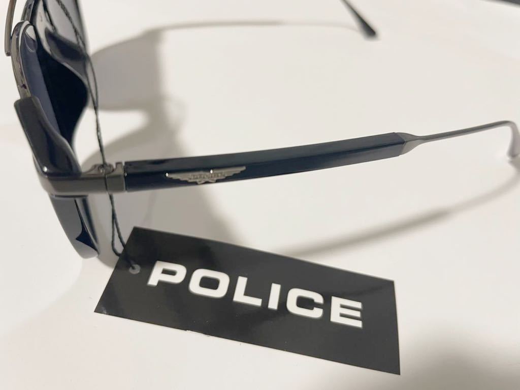  free shipping * new goods unused goods * Police sunglasses men's POLICE Japan model SPLA37J 700 exclusive use case attaching black / gunmetal + blue 