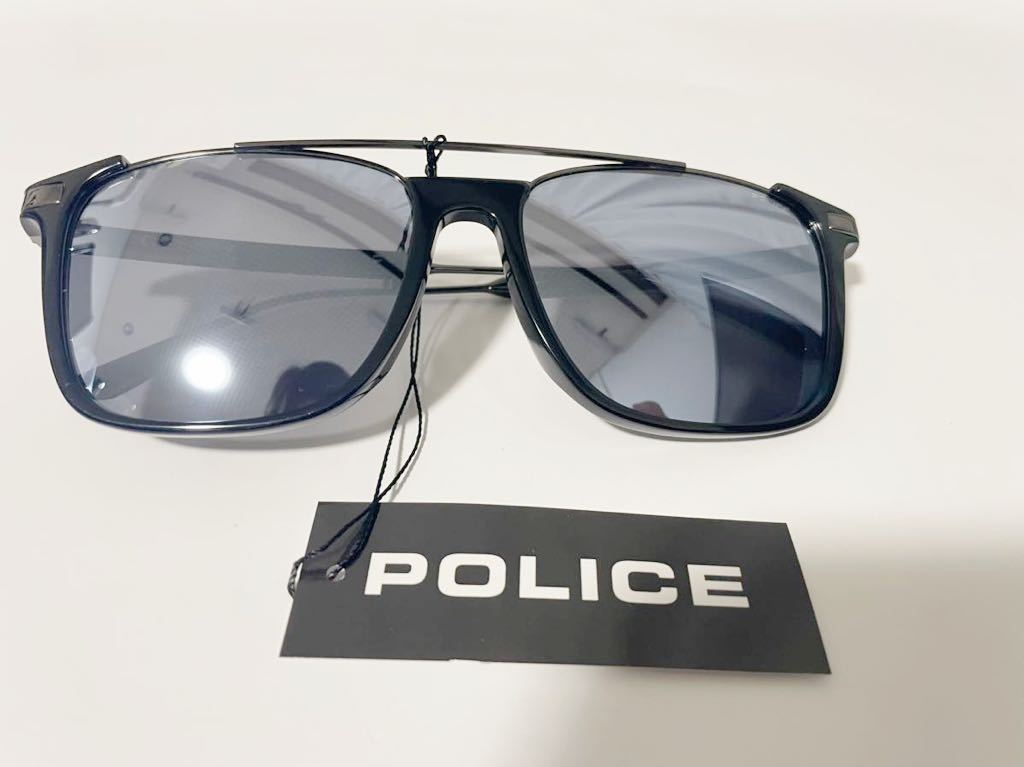  free shipping * new goods unused goods * Police sunglasses men's POLICE Japan model SPLA37J 700 exclusive use case attaching black / gunmetal + blue 