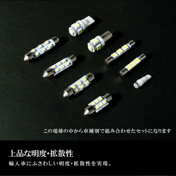 アウディ 8P A3 [H15.9-H25.8] LED ルームランプ 【SMD LED 56発 10点セット】_画像3