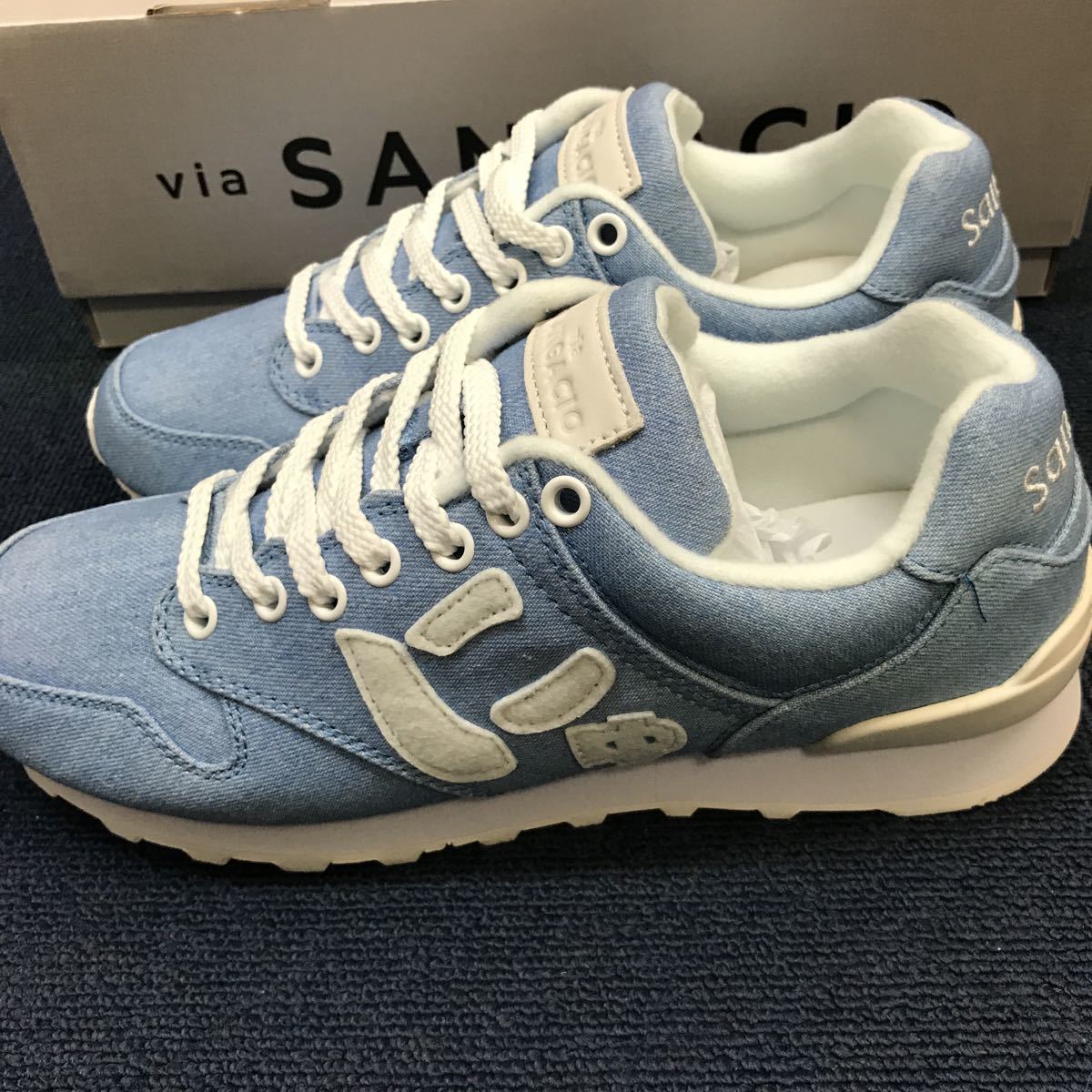 33972 0625Y 未使用 Via SANGACIO DENIM SKY BLUE 24.5cm にゅ〜ず