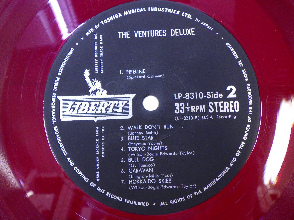 LP レコード 赤盤 The Ventures ザ ベンチャーズ The Ventures Deluxe 【E-】 D12498T_画像6