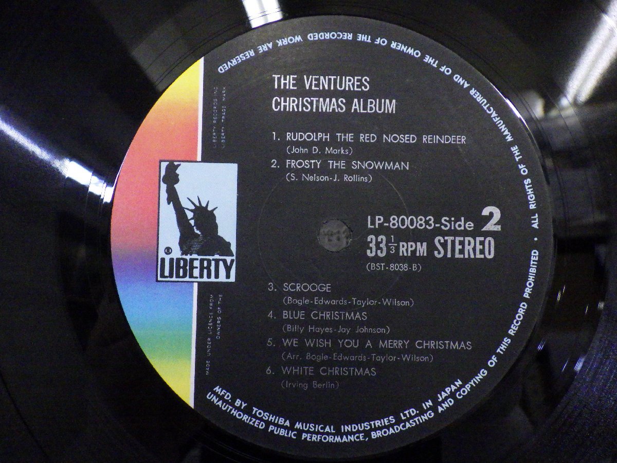 LP レコード THE VENTURES ベンチャーズ THE VENTURES CHRISTMAS ALBUM ベンチャーズ クリスマス アルバム 【E+】 D12504U_画像5