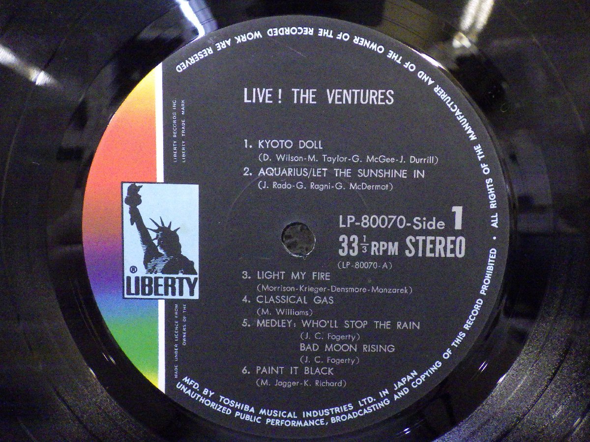 LP レコード 帯 THE VENTURES ベンチャーズ LIVE THE VENTURES ライヴ ザ ベンチャーズ 【E-】 D12520U_画像4