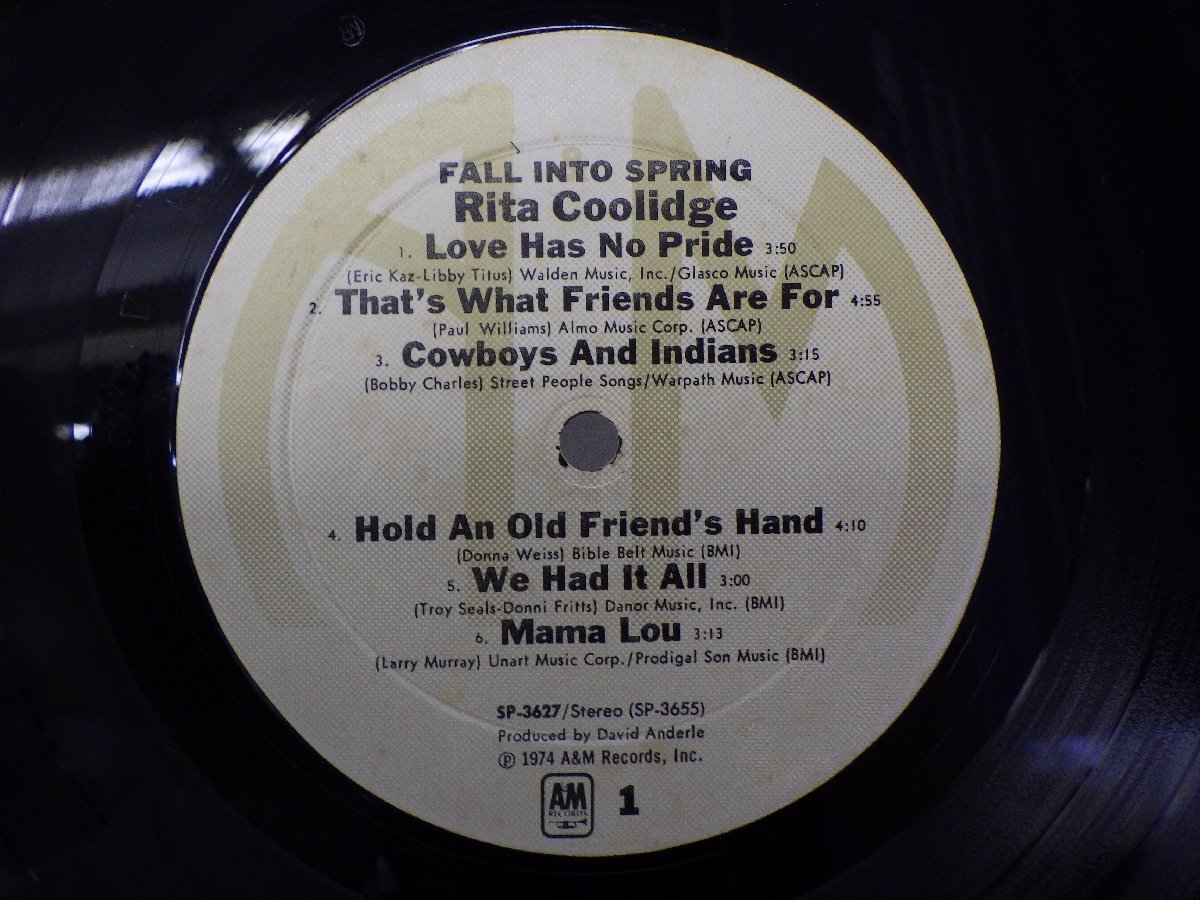 LP レコード RITA COOLIDGE リタ クーリッジ FALL INTO SPRING フォール イントゥ スプリング 【E-】 E7590Hの画像4