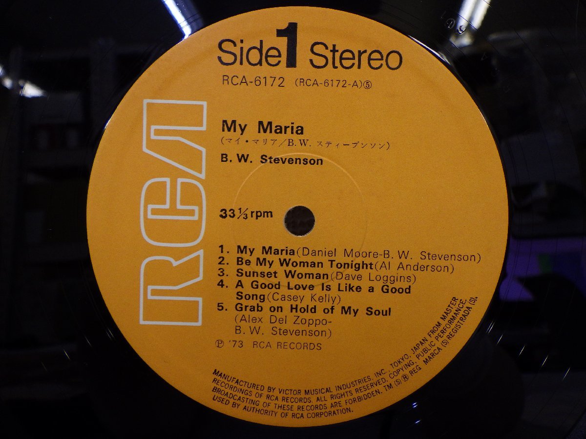 LP レコード B.W.STEVENSON B.W.スティーブンソン MY MARIA マイ マリア 【E-】 E7656U_画像3
