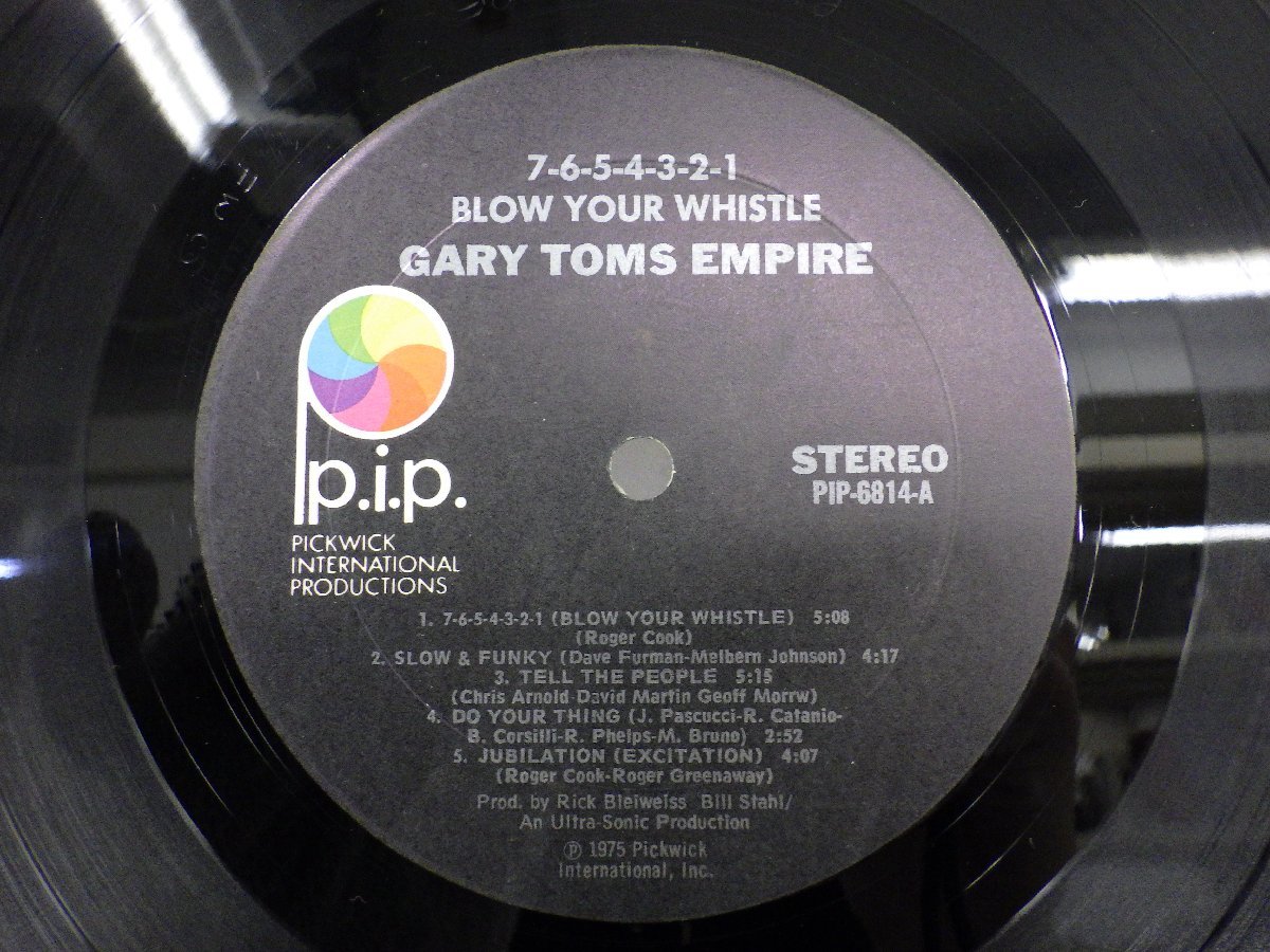 LP レコード 帯 GARY TOMS EMPIRE ゲイリー トムズ エンパイア 7-6-5-4-3-2-1 BLOW YOUR WHISTLE 【E-】 E7805Hの画像4