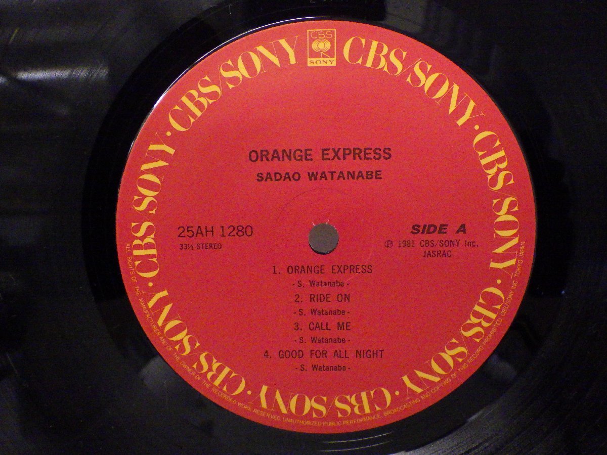 LP レコード 帯 渡辺貞夫 ORANGE EXPRESS オレンジ エクスプレス 【E+】 D13157GG_画像3