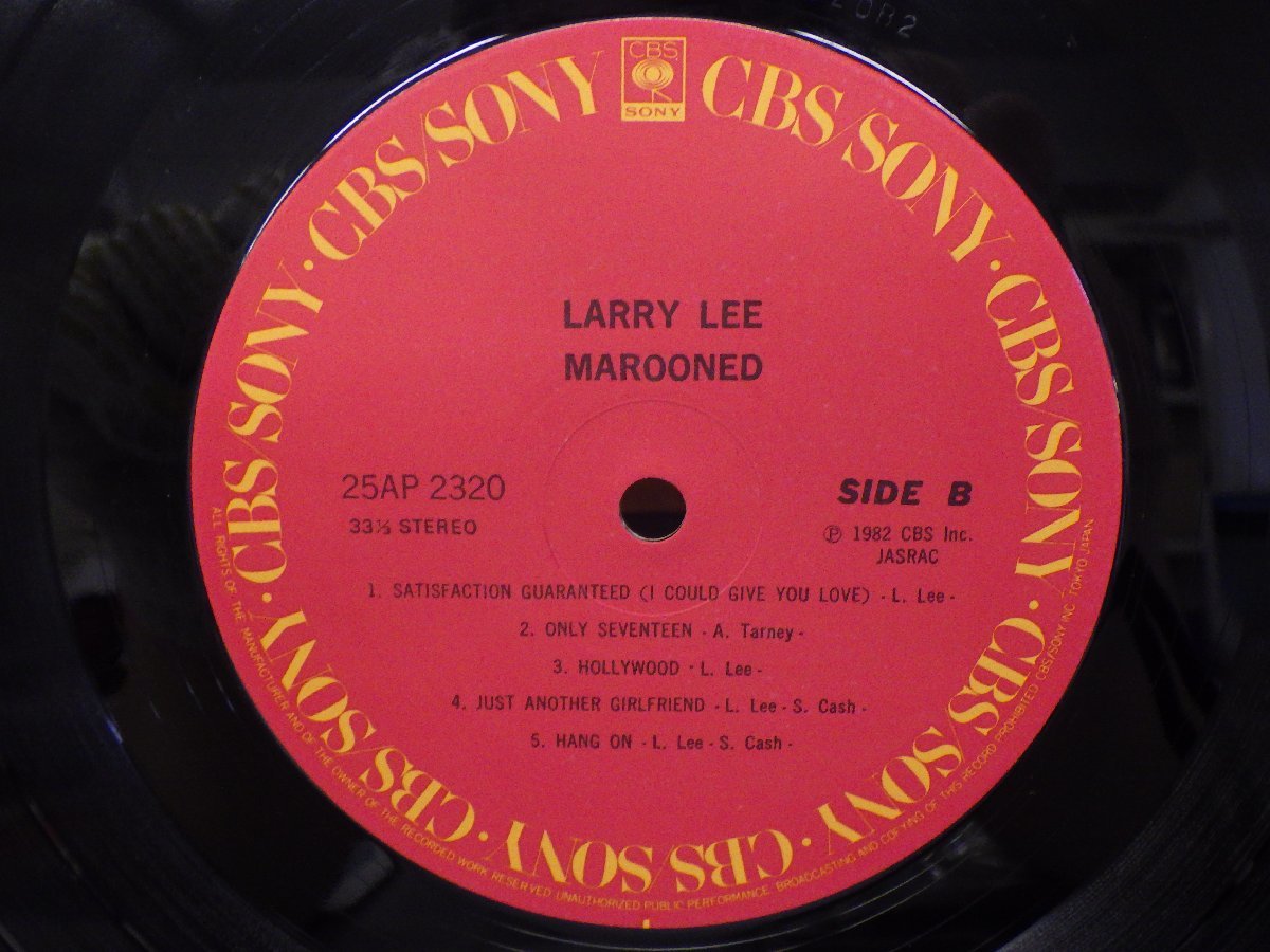LP レコード 帯 LARRY LEE ラリー リー MAROONED ロンリーフリーウェイ【E-】D13710A_画像6