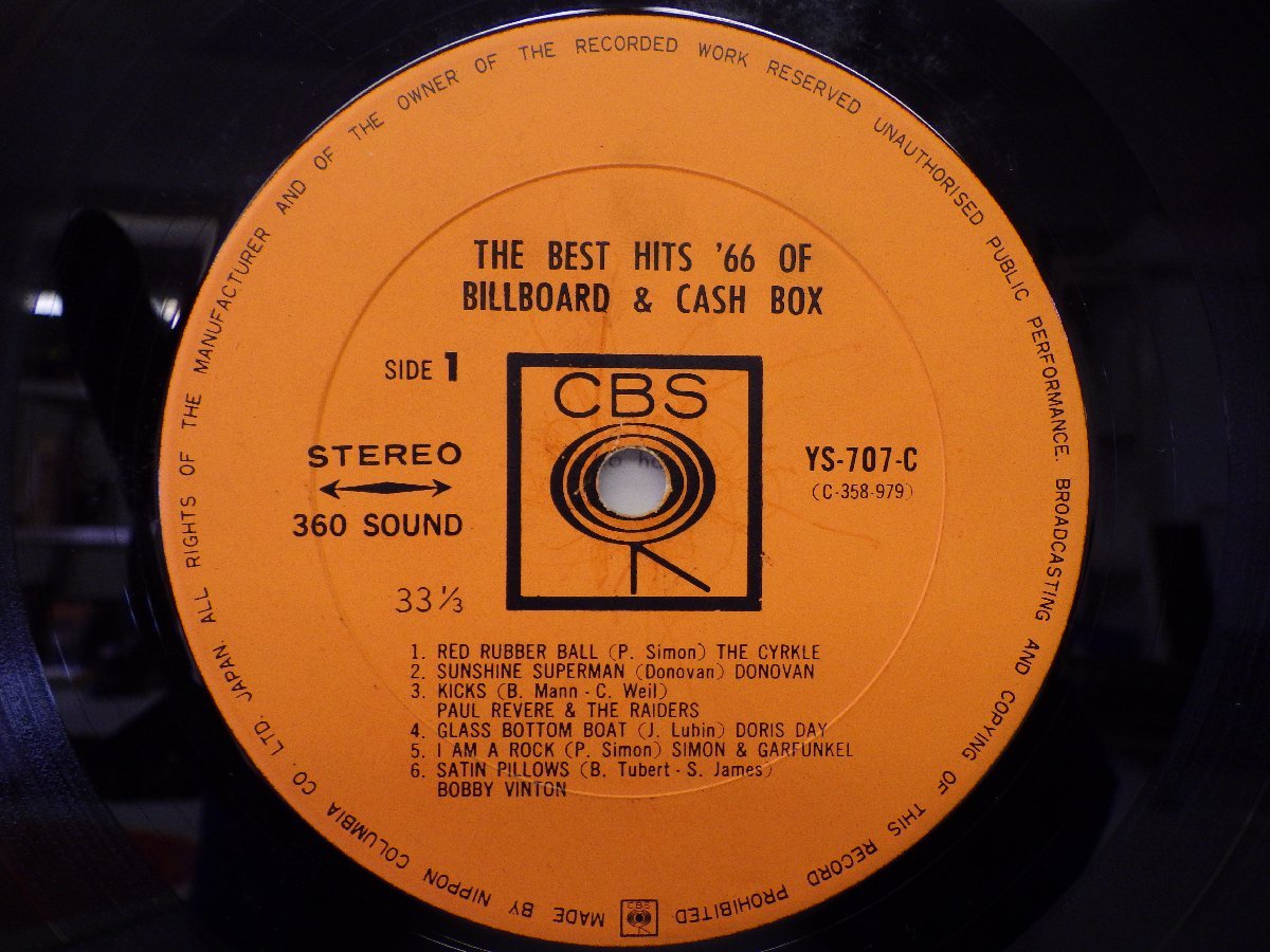 LP レコード Billboard ＆ Cash Box ビルボード キャッシュボックス THE BEST HITS ベストヒット 66 【E-】 E8371K_画像4