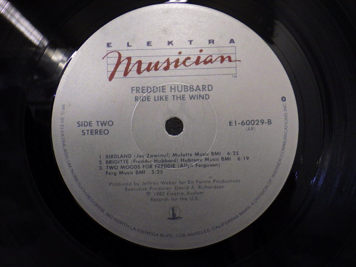 レコード FREDDIE HUBBARD フレディ ハバード RIDE LIKE THE WIND 風立ちぬ 【E-】 E8580H_画像6