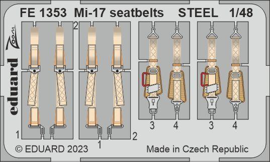 エデュアルド ズーム1/48 FE1353 Mil Mi-17 seatbelts for AMK kits_画像1