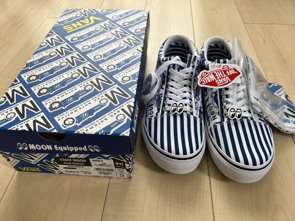 mooneyesとvansのコラボスニーカー！激レア！新品未使用！オールドスクール！27.5cm！ムーンアイズ ・バンズ・おまけ付き_画像1