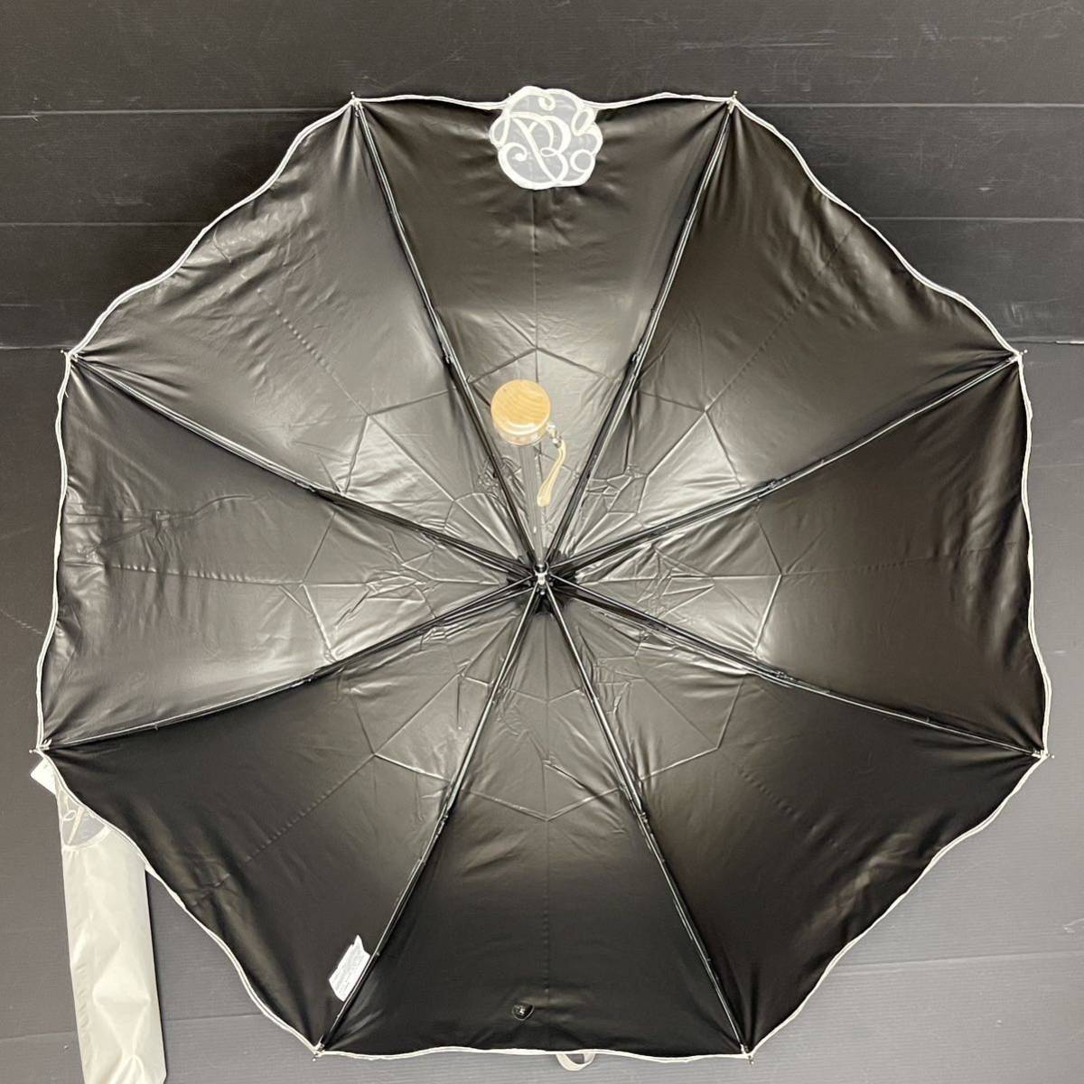  новый товар 51889 Blaoblao* светло-серый бур nji- Mark вышивка 1 класс затемнение . дождь двоякое применение складной зонт от солнца зонт от дождя легкий UV обработка .... верх Flat 