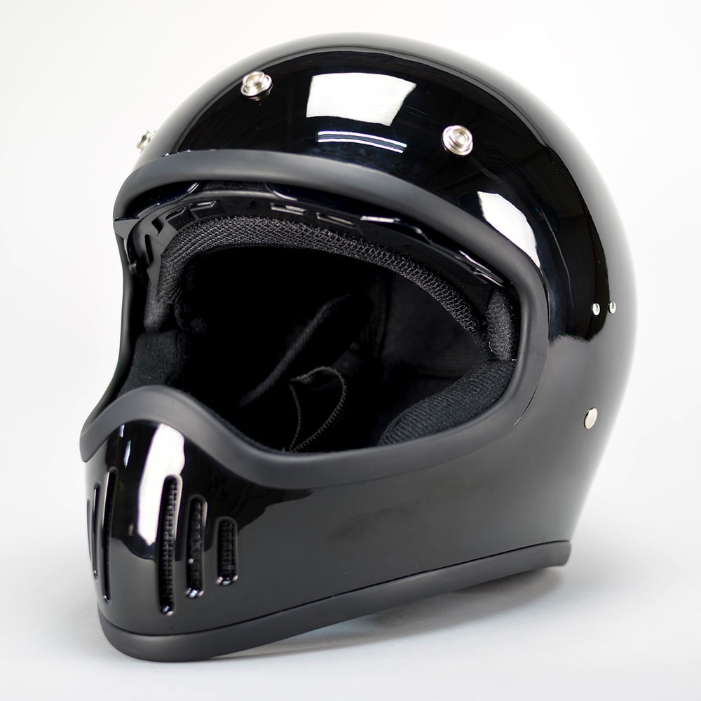 GT503 ビンテージ ヘルメット オフロード 族ヘル フルフェイス GT-503 ノスタルジック ヘルメット ブラック_画像2