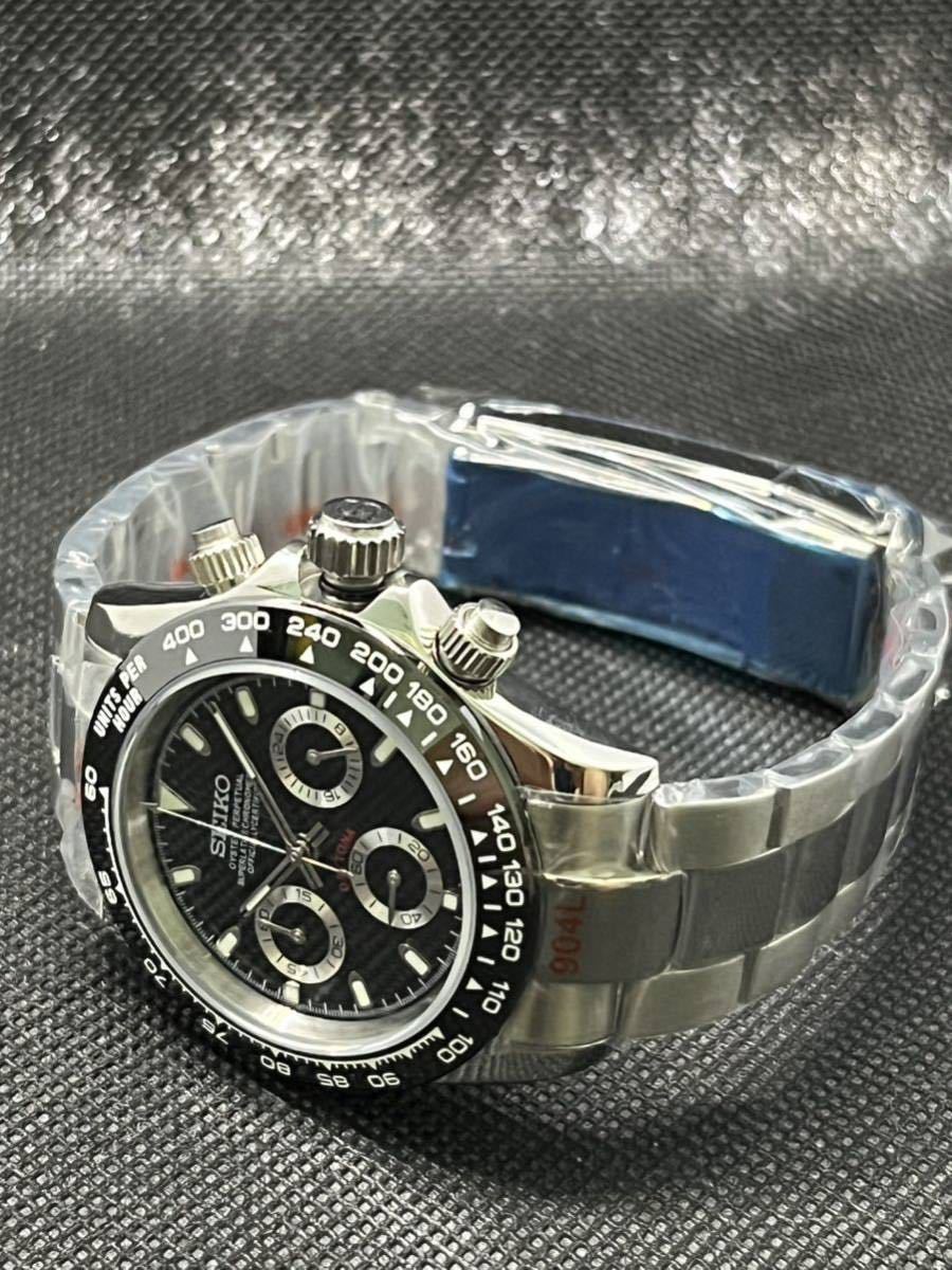 Yahoo!オークション - SEIKO MOD デイトナ ブラック オマージュ Yahoo!オークション - SEIKO MOD デイトナ ブラック オマージュ