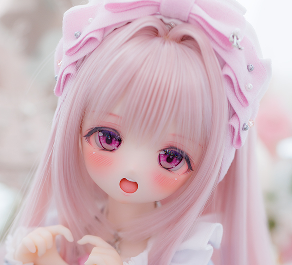 ロンシュカ DDH-01 カスタムヘッド セミホワイト肌 + デカールアイ