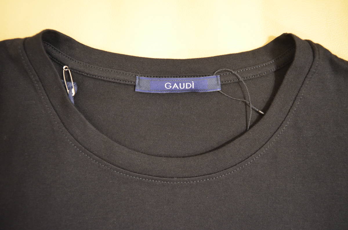 新品未使用　タグ付き 　男性 メンズ 　丸首半袖Tシャツ　GAUDI　ガウディ　クルーネック半袖Tシャツ　50(LL)サイズ　送料無料 