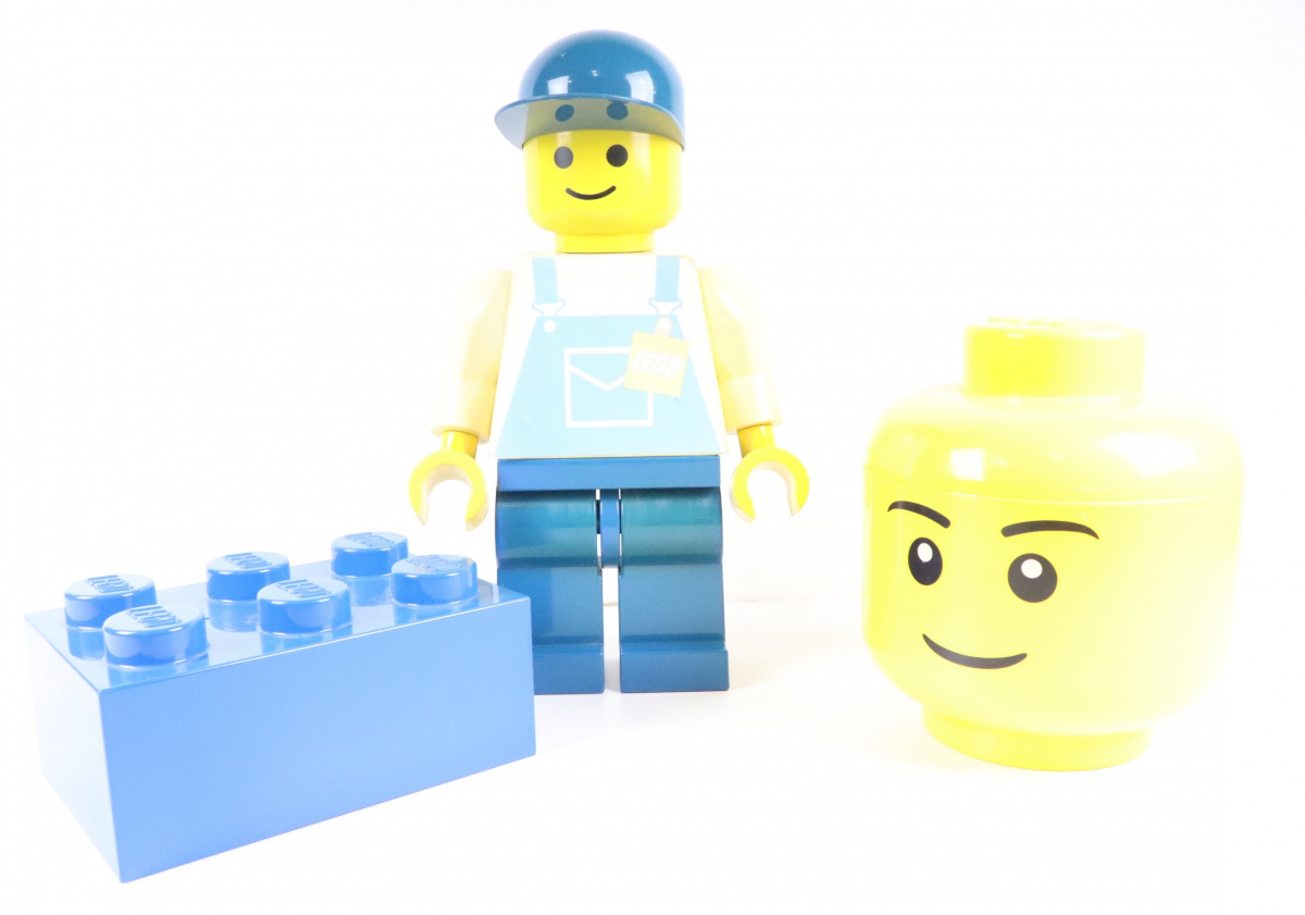 LEGO レゴ ストレージヘッド ジャンボフィグ 男の子 オーバーオール