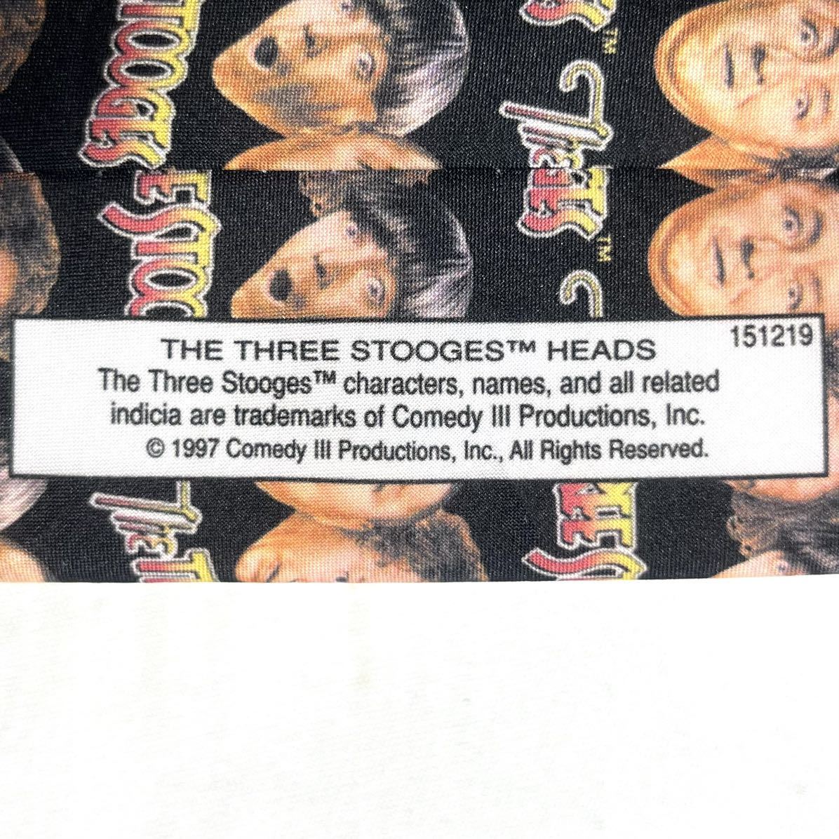 ■ 90s 90年代 USA製 ビンテージ RALPH MARLIN THE THREE STOOGES 三ばか大将 HEADS 総柄 プリント ネクタイ 雑貨 小物 リメイク 05629 ■_画像7