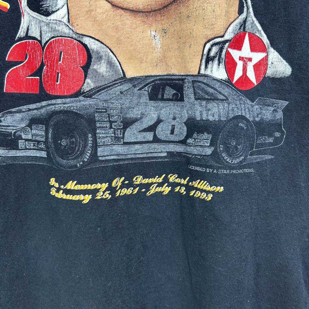 ■ 90s 90年代 USA製 ビンテージ SOF TEE Davey Allison デイヴィー アリソン #23 レーシング 半袖 Tシャツ サイズL NASCAR ナスカー■ の画像5