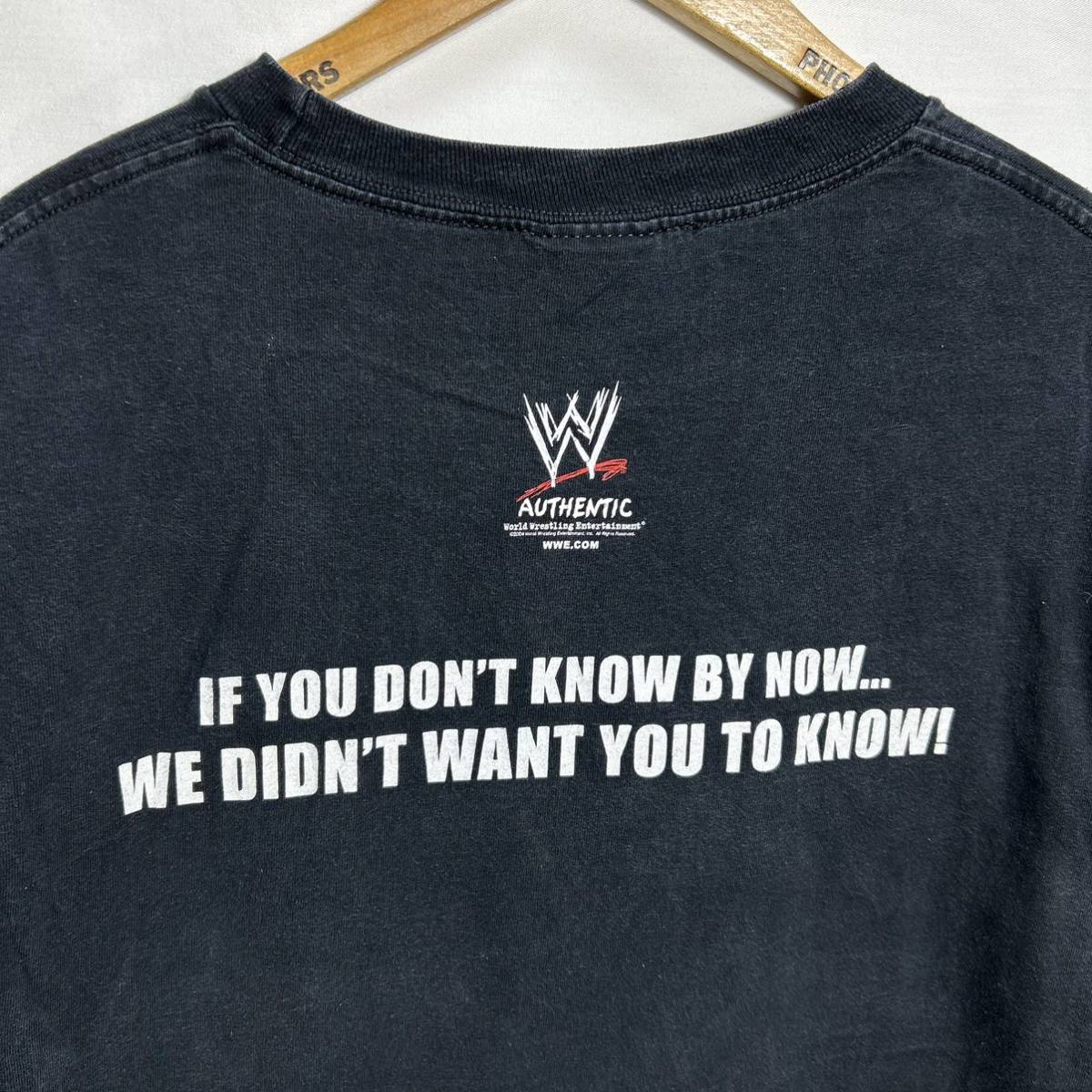 ■ WWE ” WORD LIFE ” 両面プリント 半袖 Tシャツ サイズL ブラック アメカジ プロレス メッセージ ■の画像6