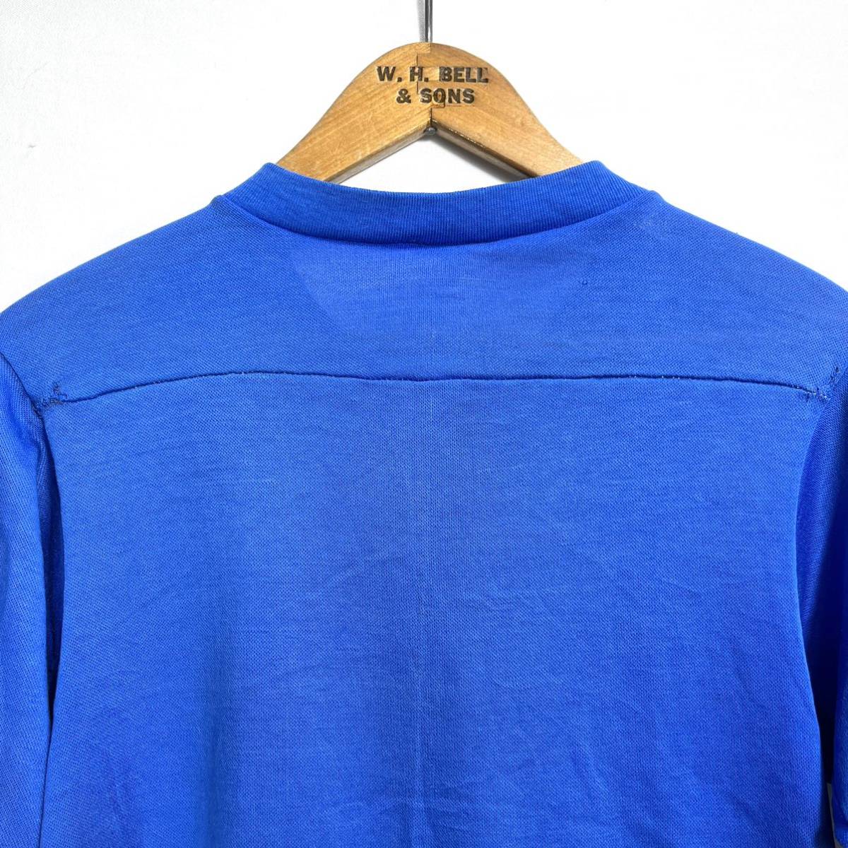 # for children 80s 80 period USA made Vintage ARTEX KANSAS JAYHAWKS 7 minute height football T-shirt blue college american football Kids American Casual #
