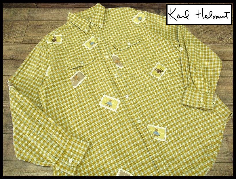 国内外の人気 くま ベア カールヘルム Helmut Karl 美品 送無 ロゴ 黄