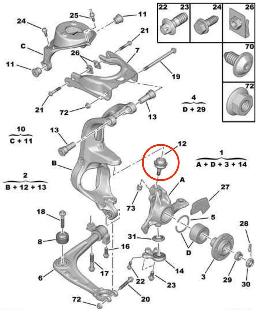  new goods immediate payment FEBI made 364057 364057 Peugeot 508 8D 508SW 8E AHW 5GZ 5FV front side upper ball joint left right common 