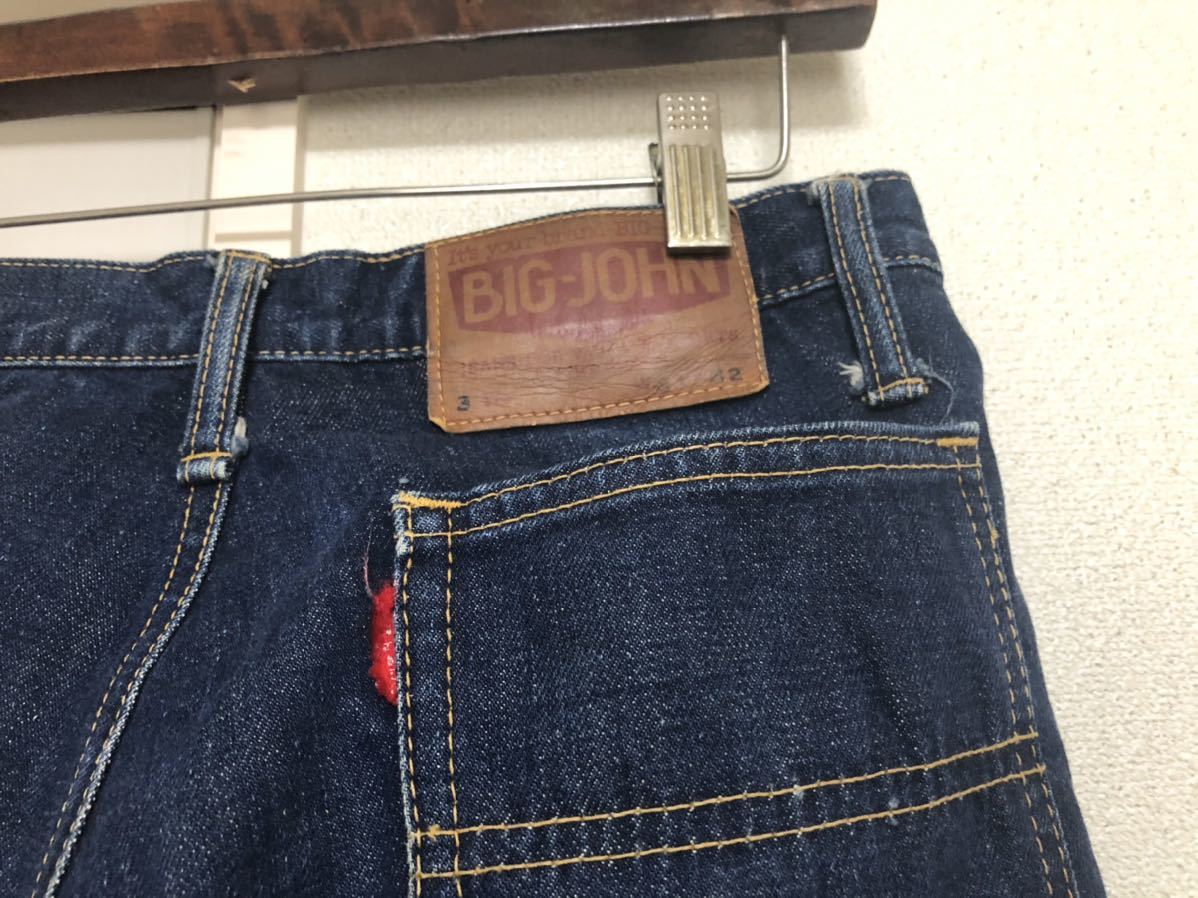 70s80s Vintage MADE IN JAPAN сделано в Японии Big John BIGJOHN Showa период Denim брюки надпись W31 измерения W77cmL75cm TALON semi автомат 