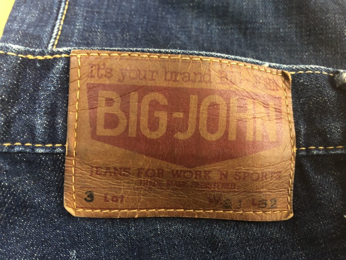 70s80s Vintage MADE IN JAPAN сделано в Японии Big John BIGJOHN Showa период Denim брюки надпись W31 измерения W77cmL75cm TALON semi автомат 