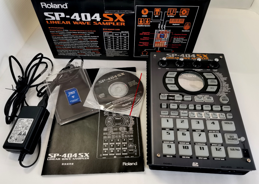 Roland SP-404SX ローランド サンプラー 美品 ACアダプタ、SDカード 