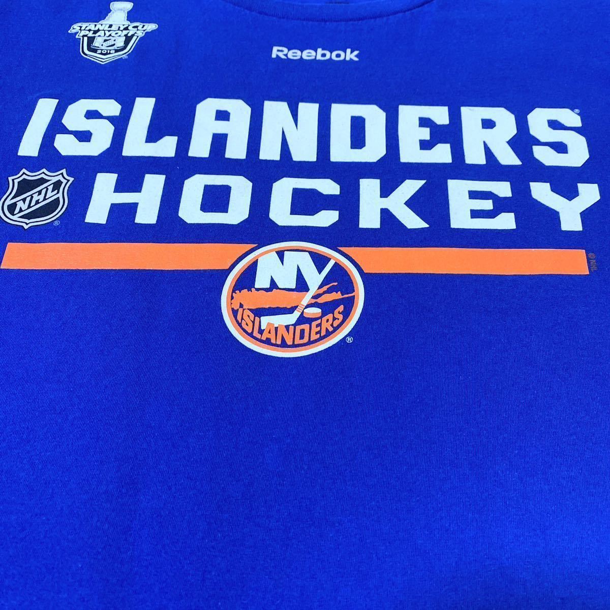 Reebok リーボック NHL NewYork Islanders ニューヨーク・アイランダース プリント Tシャツ XL USA古着 アメリカ古着_画像5