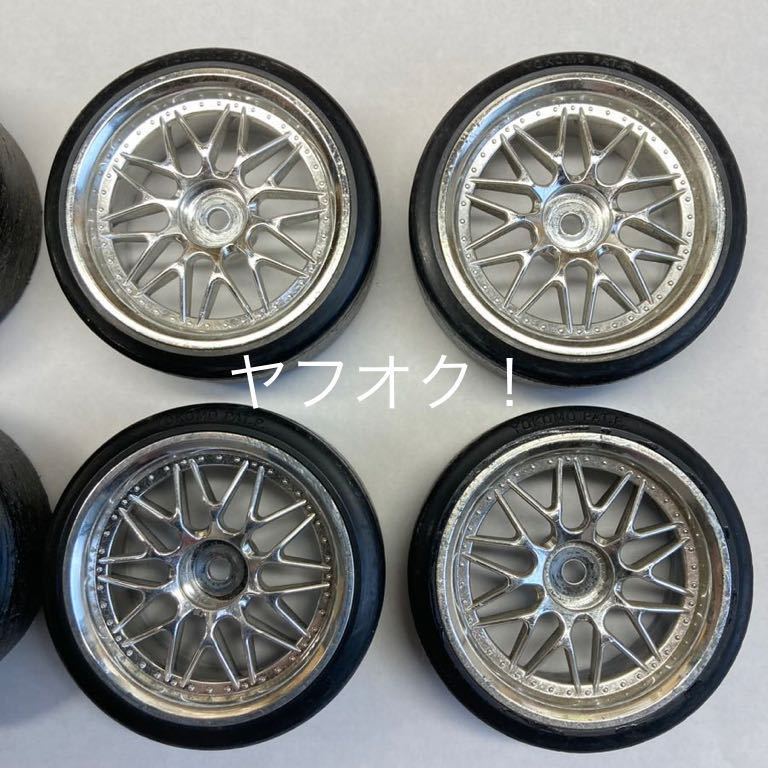 ラジコン ドリフト 用 タイヤ ホイール 2 台分 セット ジャンク品。 検
