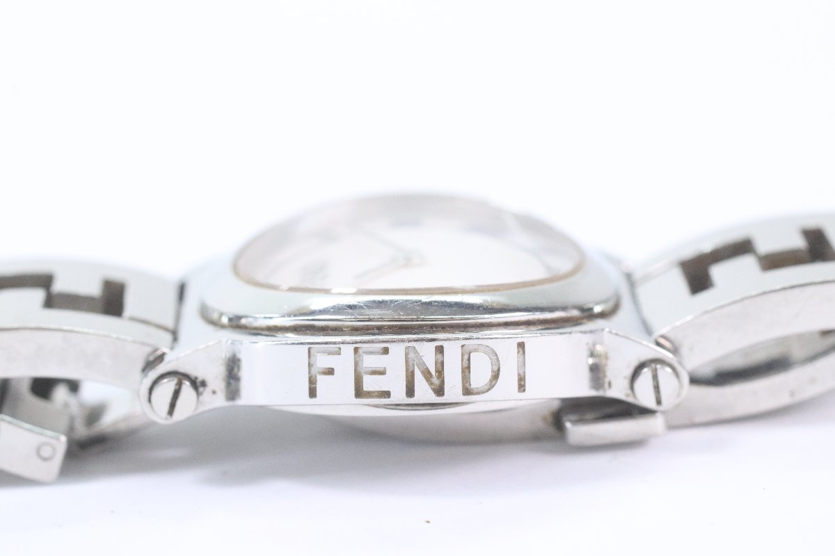 FENDI フェンディ 6100L クォーツ レディース 腕時計 ホワイト×シェル文字盤 4152-N_画像3