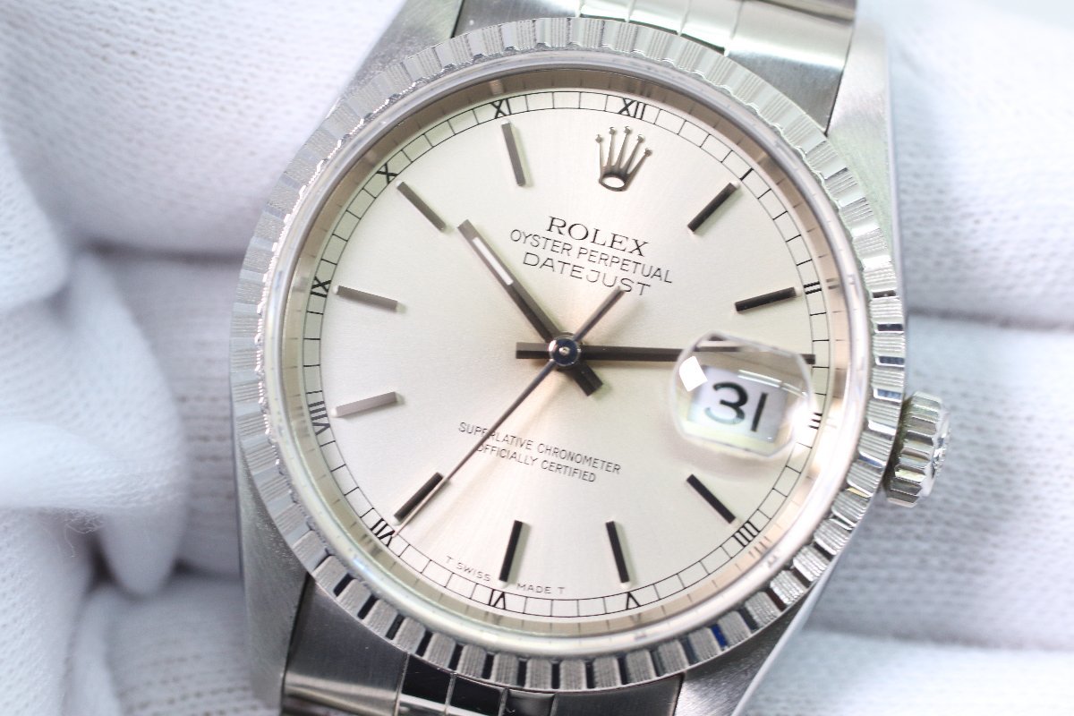 ROLEX ロレックス DATEJUST デイトジャスト SS×WG 16220 Cal.3135 S番 7桁 自動巻き メンズ 腕時計 4286-N