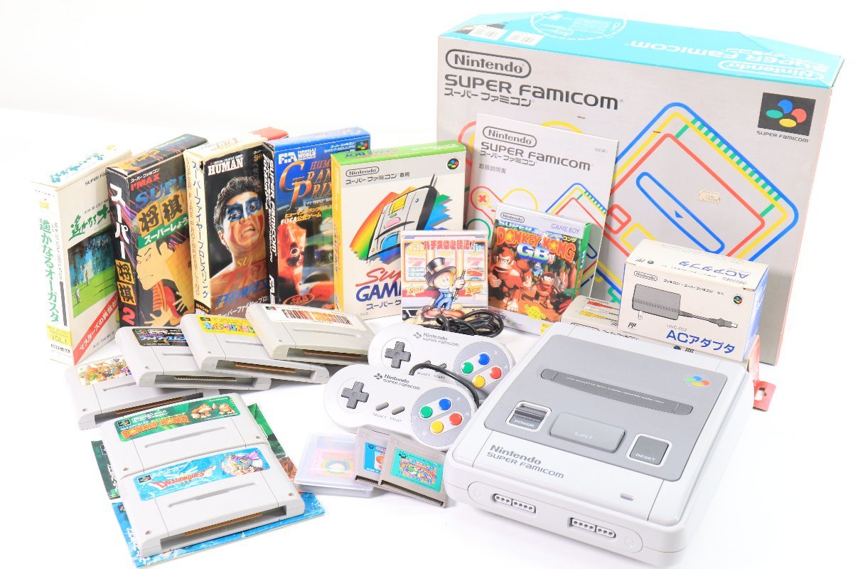 17点】 Nintendo 任天堂 SFC スーパーファミコン 本体 & ソフト ゲームボーイカセット付き 4951-TH JChere雅虎拍卖代购 スーパーファミコン カセット付き