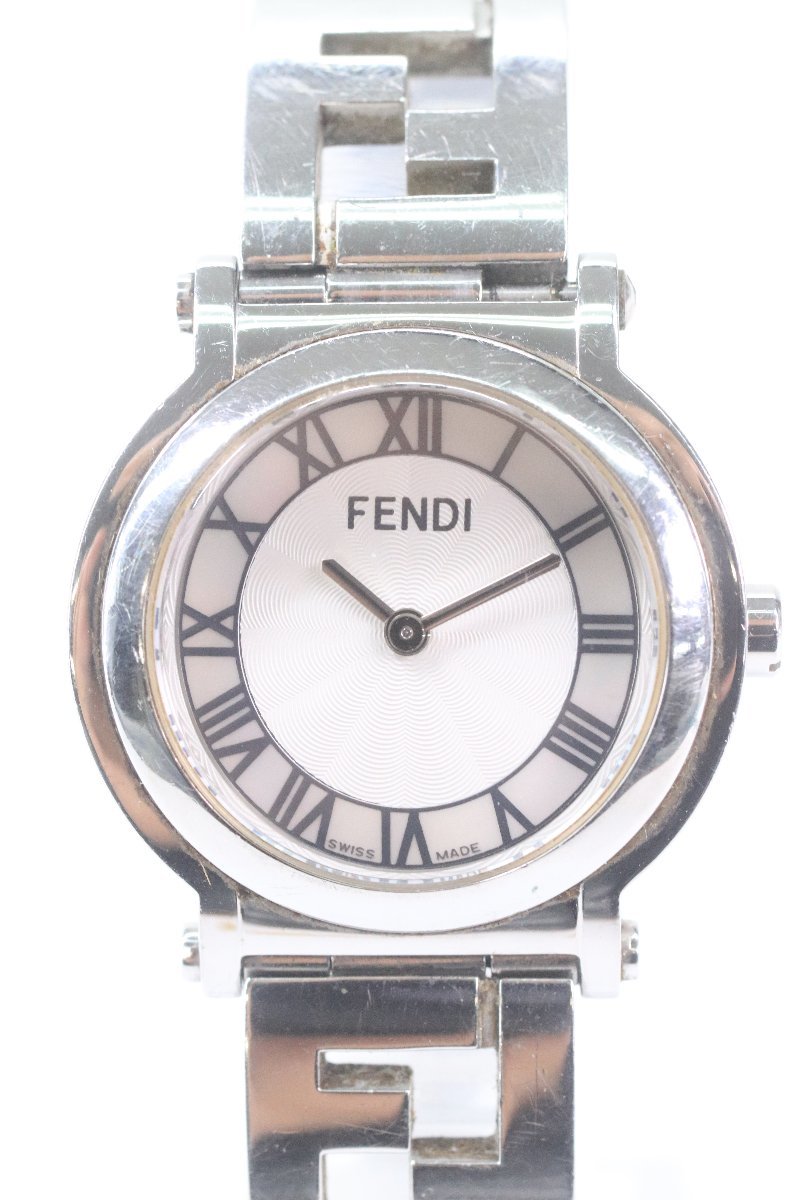 FENDI フェンディ 6100L クォーツ レディース 腕時計 ホワイト×シェル文字盤 4152-N_画像1