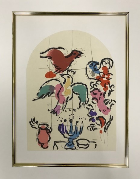 【特価】　≪　 マルク・シャガール 　≫　オリジナルリトグラフ【 FIRST COLOR SKETCH 】　1962年　 TRIBE OF ASHER　 JERUSALEM WINDOWS_画像2