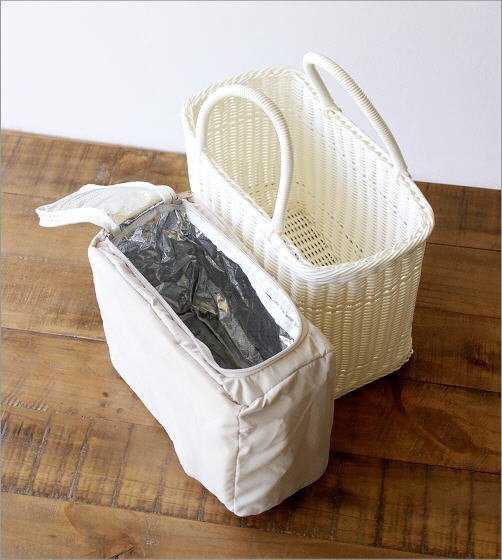  basket basket keep cool bag cooler bag stylish keep cool inner attaching PP basket basket [B color ] free shipping ( one part region excepting ) cle6861b