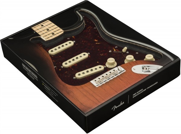 送料込 Fender フェンダー 新品◆ Pre-Wired Strat Pickguard, Tex-Mex SSS◆ストラトSSS配線済みピックガード色Tortoise Shell 0992343506