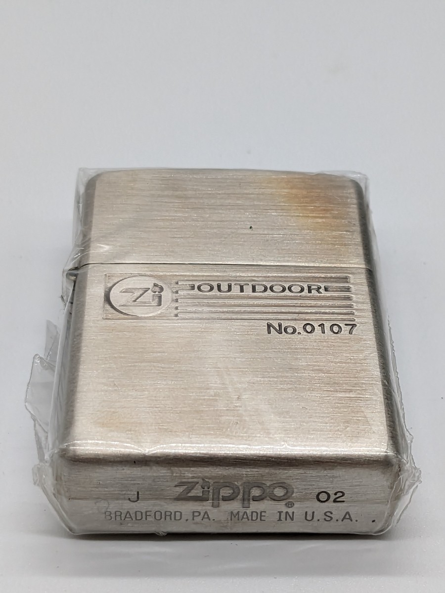 Zippo未使用 METOROデザイン 純銀メタル Zippo 限定品-