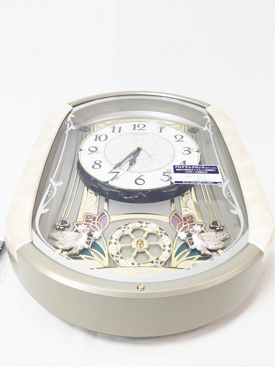 極美品 SEIKO ウェーブシンフォニー 電波からくり掛け時計 RE567G